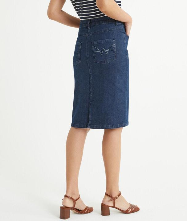 Actual product image Anne Weyburn Stretch denim denim skirt (34)