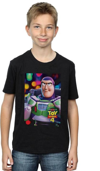 Actual product image Disney Boys Toy Story 4 Buzz Lightyear Poster T-Shirt (152, 158)