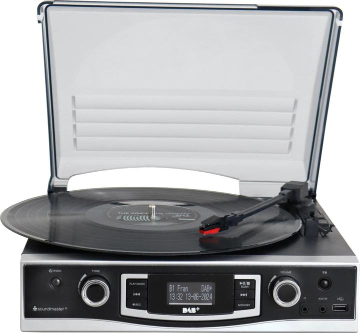 Actual product image Soundmaster Record player PL590SW Black (Semi-automatic)