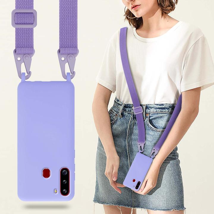 Actual product image Cadorabo TPU Cover Mobile Phone Chain Liquid (Samsung Galaxy A21)