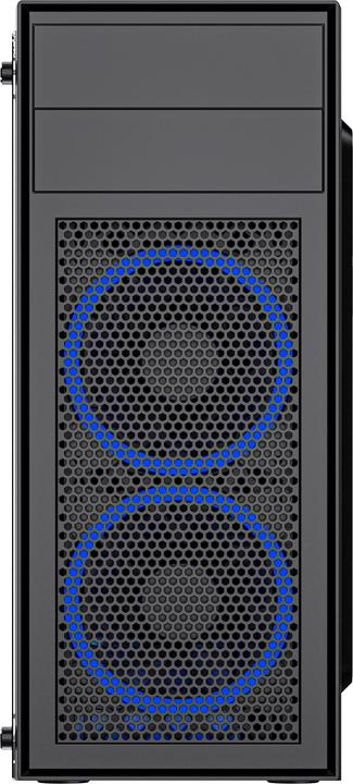 Actual product image Gembird CCC-FC-M100B Gaming Computer Case Fornax M100B Blue Fans (ATX)