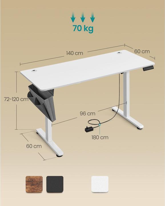 Image du produit Songmics Table haute (140 x 60 x 120 cm)