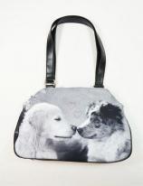 Kögler Handtasche (mittel), 2 Hunde, Retro, 35x7x20cm