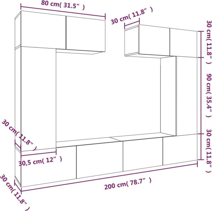 Produktbild VidaXL Omar (80 x 30 x 30 cm)
