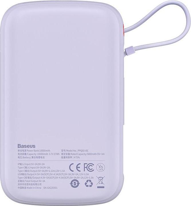 Actual product image Baseus Qpow Pro (10000 mAh, 22.50 W, 22.50 Wh)