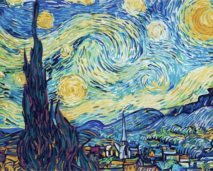 Actual product image Schipper Painting set Painting by numbers Starry night