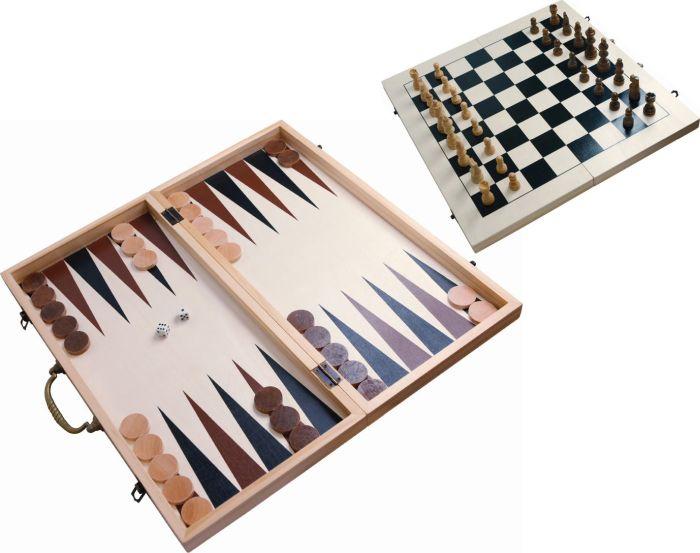 Actual product image Natural games NG XXL Chess and Backgammon