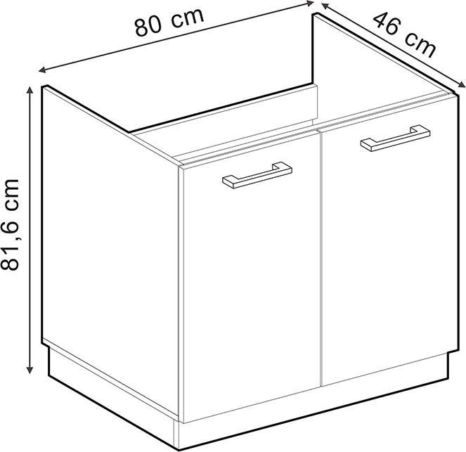 Actual product image Vicco Spülenunterschrank R-Line (80 x 60 x 81.5 cm)