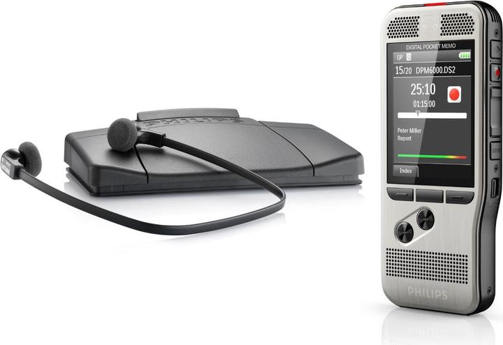 Actual product image Philips DPM6700 Pocket Memo Dictation and Transcription Set (32 GB)