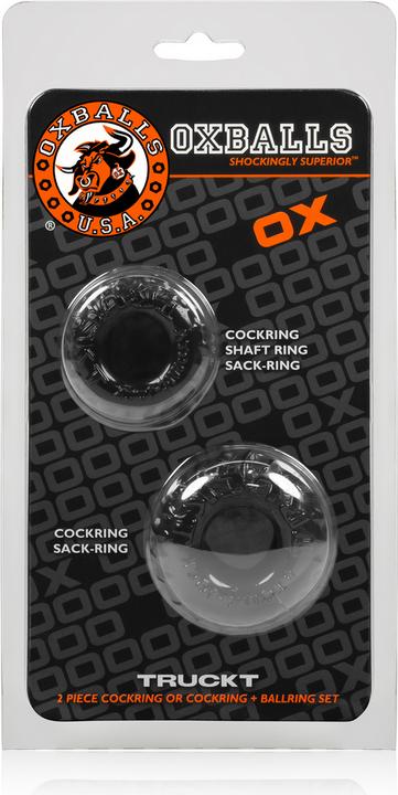 Produktbild Oxballs Truckt Cockring 2-pack Black (4 cm)