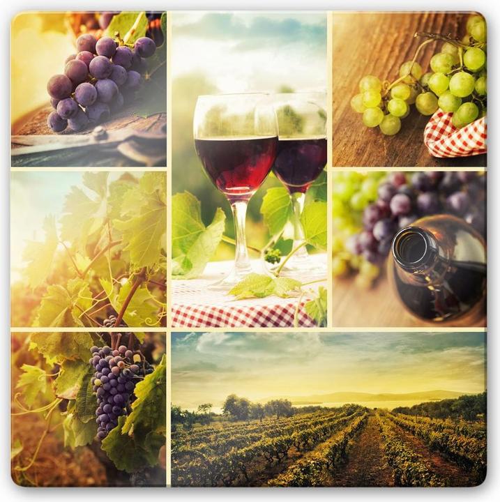 Produktbild Trenddeko Wein Collage - quadratisch (50 x 50 cm)