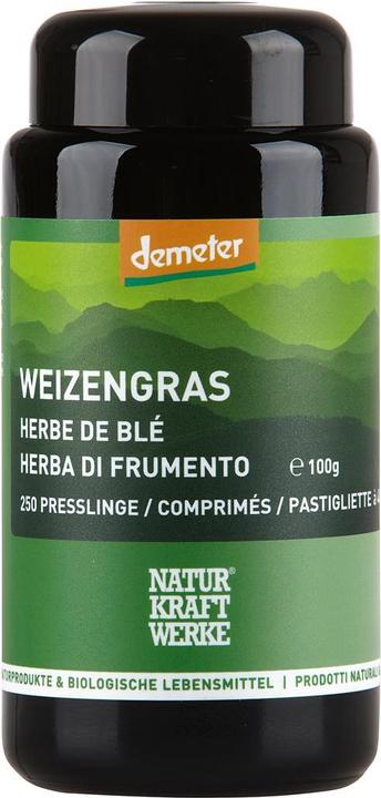 NaturKraftWerke Weizengras Presslinge à 400mg Demeter Tabl (250 Stück, Tabletten, 295 g)