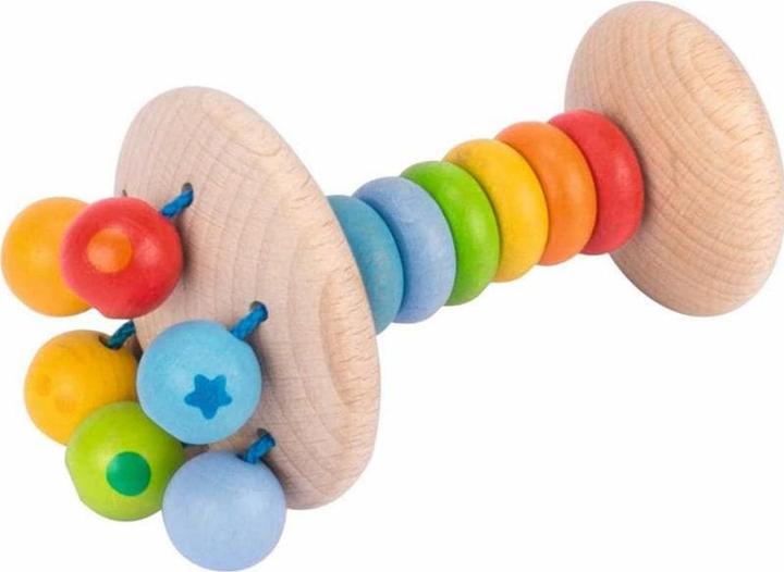 Produktbild Goki Greifling Elastik Stielrassel Regenbogen