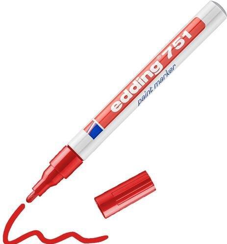 Image du produit Edding 751 Marqueur pour vernis brillant (Rouge, 1 mm, 1 x)