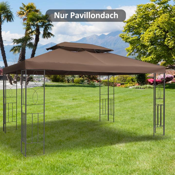 Produktbild Outsunny Ersatzdach für Metall Gartenpavillon (400 cm, 300 cm)
