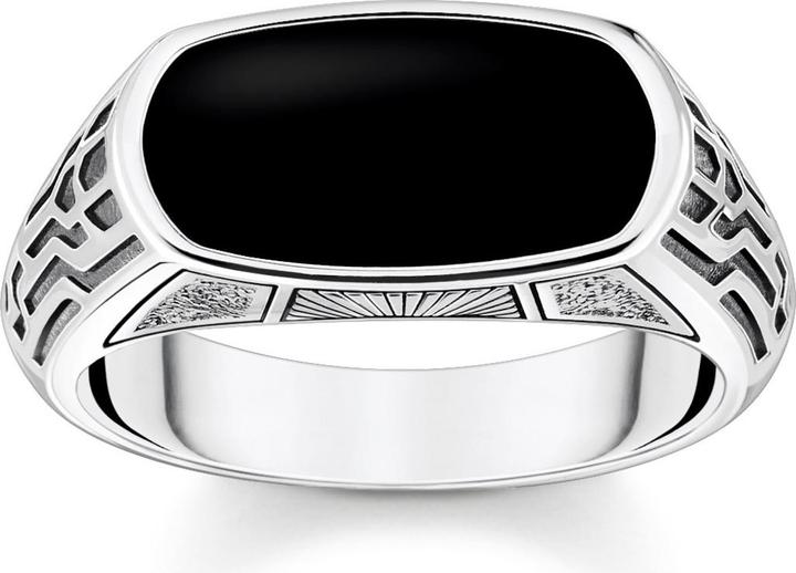 Produktbild Thomas Sabo Ring mit Schwarzem Onyx Silber (58, 925 Silber)