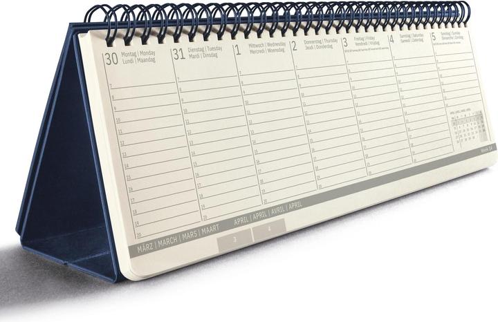 Actual product image Sigel Tisch-Querkalender Conceptum 30 x 14,3cm, 2026, Blau (English, French, Dutch, German)