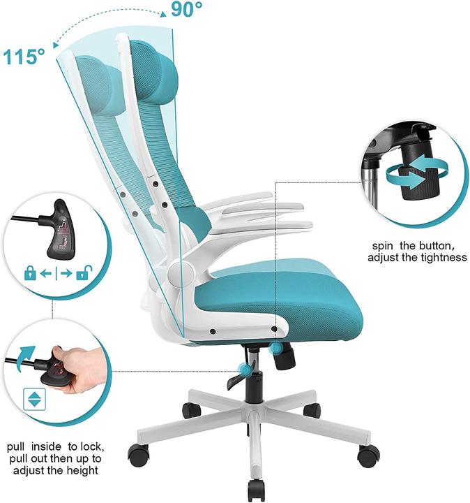 Actual product image Melokea Computer Swivel Chair, Blue