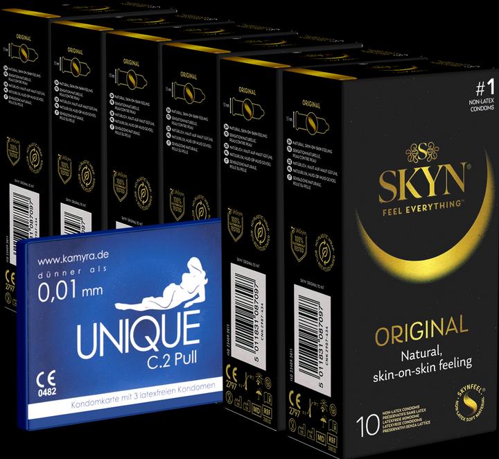 Actual product image Skyn "Original" value pack - 60 (6x10) latex-free condoms + 1x Kamyra Unique Pull free! (63 pcs.)