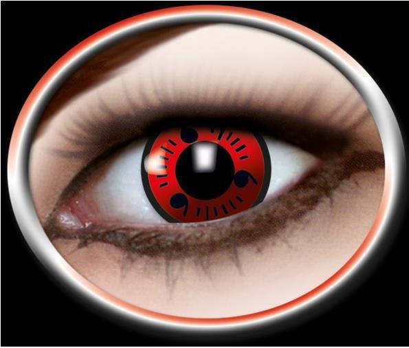 Eyecatcher Kontaktlinsen rot Itachi (Rot/schwarz)
