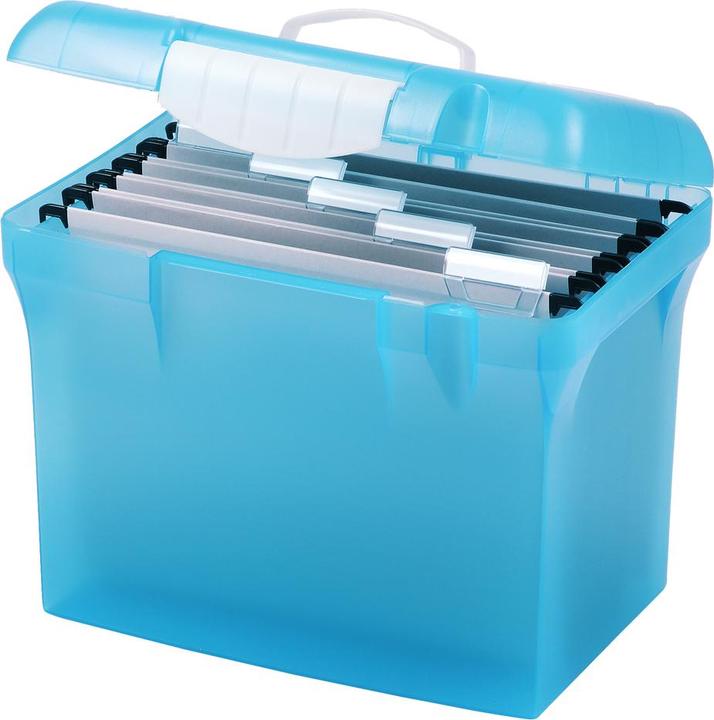 Immagine prodotto Elba Cartella sospesa Class'N Go, blu traslucido in PP, maniglia di trasporto ergonomica, con linguette