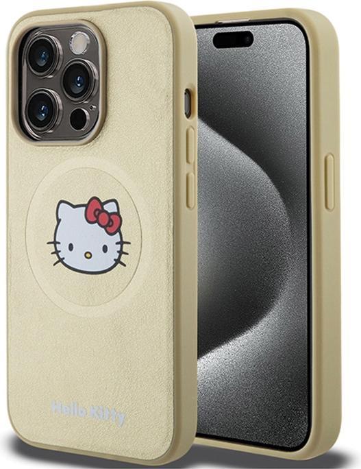 Immagine prodotto Hello Kitty HKHMP13XPGHCKD iPhone 13 Pro Max 6,7" złoty/oro custodia rigida in pelle Kitty Head MagSafe (Apple iPhone 13 Pro Max)