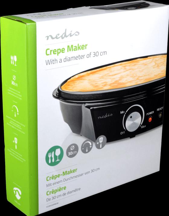 Actual product image Nedis Crepe Maker | Diameter: 300 mm | 1200 W | Non-stick coating | Temperature settings