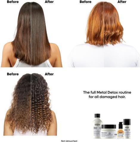 Actual product image L'Oréal Professionnel Metal Detox Shampoo Sulphate Free for Breakage and Colour Protection Smoother (500 ml, Liquid shampoo)