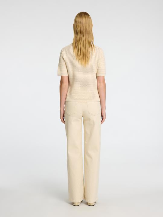 Actual product image Selected Femme Slfvinna Ss Structure Knit O-Neck Noos (S)