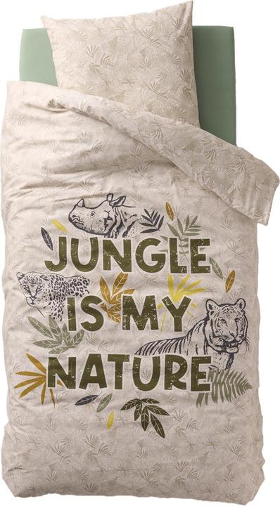 Vertbaudet Kinder Bettwäsche-Set GREEN JUNGLE mit Recycling-Baumwolle
