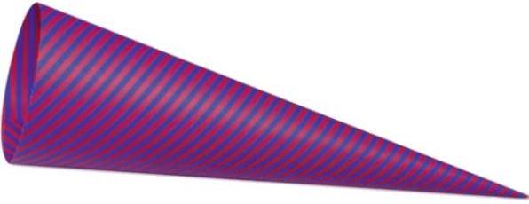 Ursus Schultüten Streifen-Fotokarton 68cm VE=10 Stück rot/blau