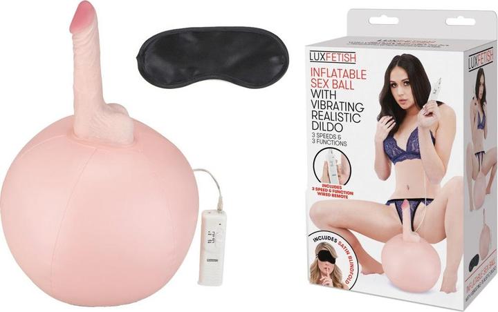 Lux Fetish Inflatable Sex Ball + Vibrating Dildo