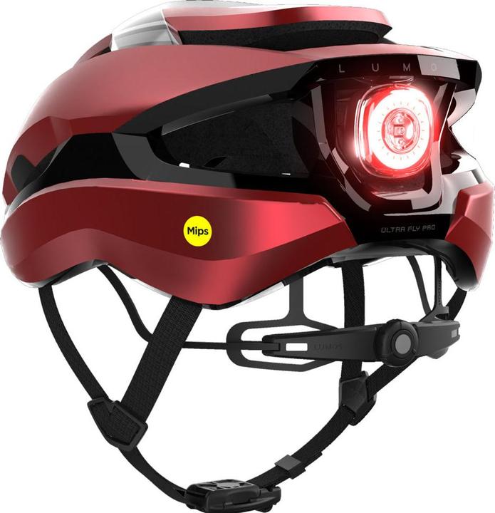 Actual product image Lumos Ultra Fly Pro Mips + Firefly - daredevil red (54 - 61 cm)