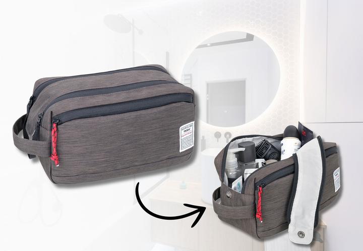 Produktbild Troika BUSINESS WASHBAG 2, Kulturbeutel, grau