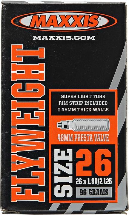 Actual product image Maxxis FLY WEIGHT 26x1.90/2.125 Butyl Presta 48 mm (Presta (SV), 26", 48 mm)