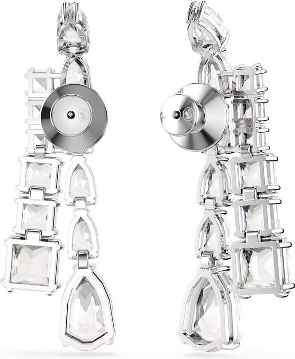 Actual product image Swarovski Matrix Drop Earrings Various Cuts White (Swarovski Metal)