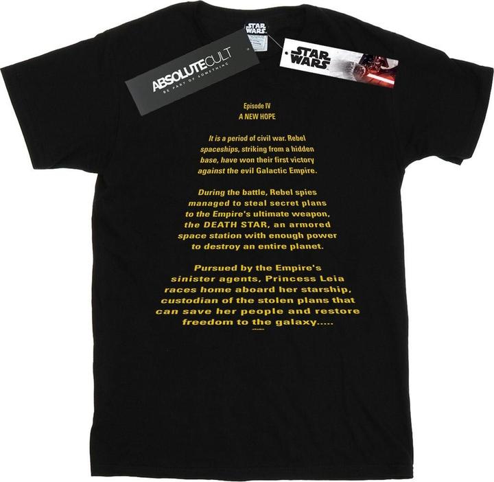 Actual product image Star Wars Mens A New Hope Opening Crawl T-Shirt (XXL)