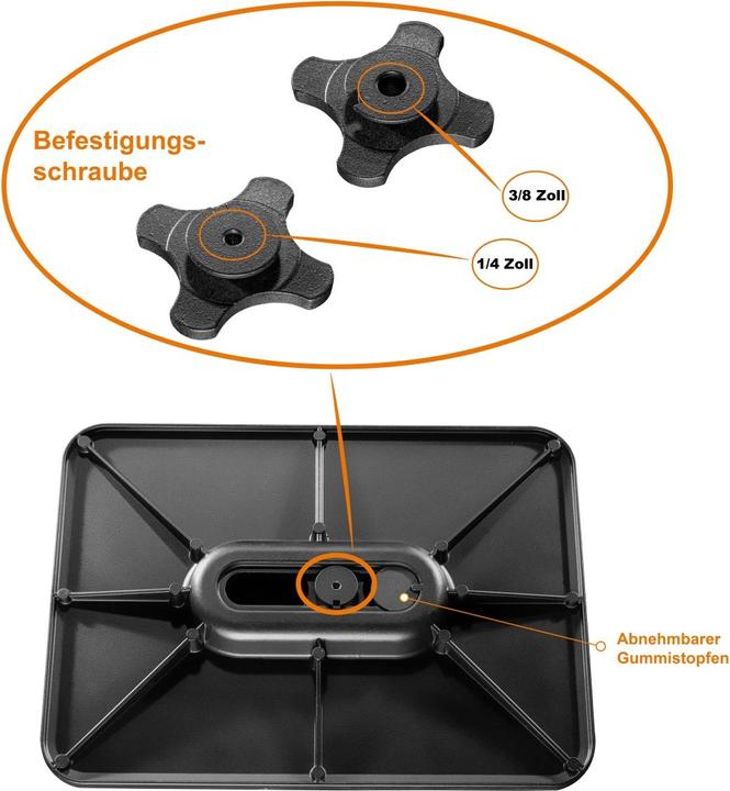 Immagine prodotto Walimex Treppiede portatile e piastra per proiettore (Metallo, Materiale sintetico)