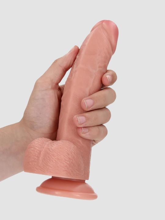 Image du produit RealRock Gode réaliste incurvé avec boules et ventouse