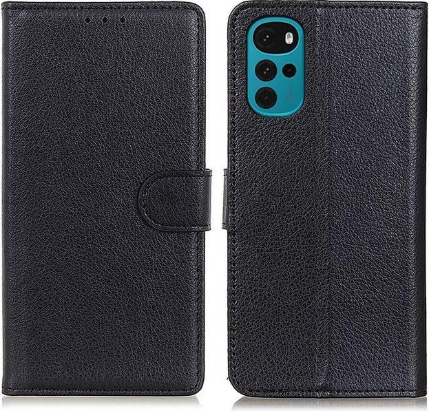 Actual product image MU Classic Litchi Leather Bookcover Series (Motorola Moto G22)