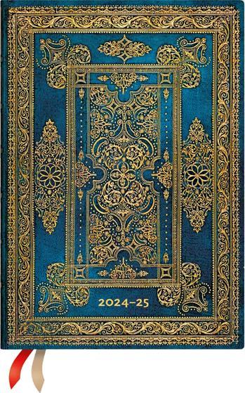 Produktbild Paperblanks PAPERBLAN Agenda Blue Luxe Midi 24/25 FHD5454 1W/2S 18M DE HOR SC 13x18cm (13 x 18 cm, Deutsch)
