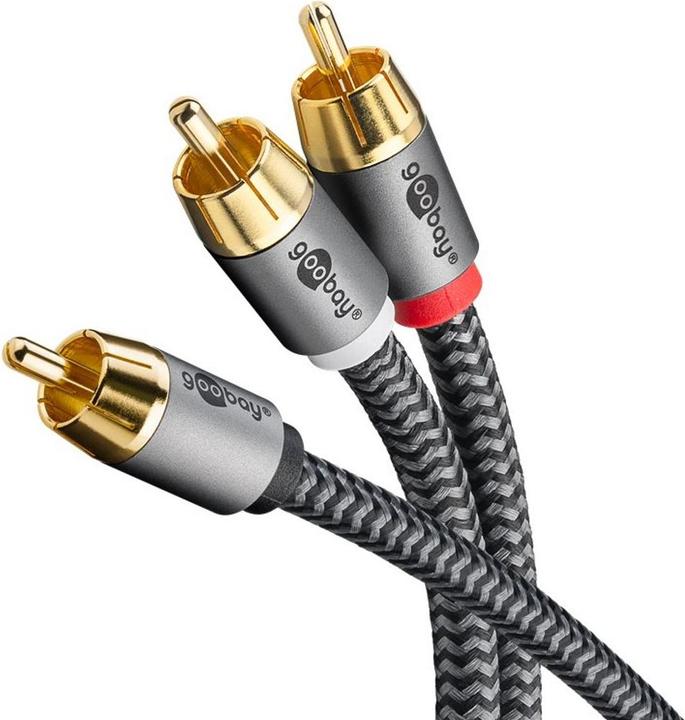 Goobay Cinch Y-Kabel, 2 m, Sharkskin Grey (2 m, Cinch)