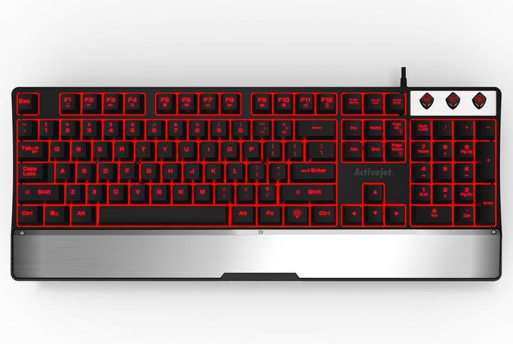Actual product image Activejet K-3242 Keyboard USB QWERTY US International (US, Cable)