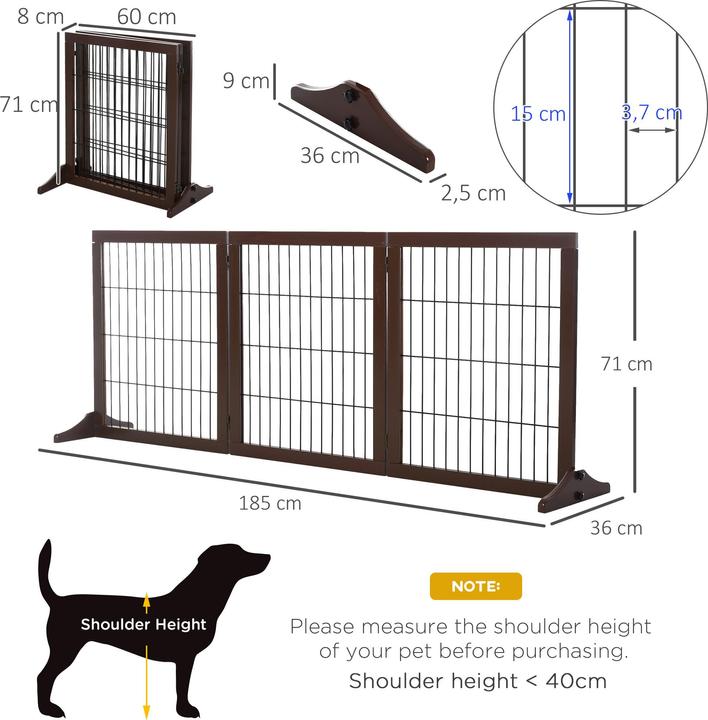 Image du produit PawHut Barrière de sécurité (60 cm)