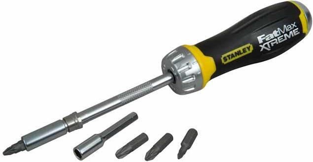 Actual product image Stanley FatMax bit screwdriver with ratchet and bits