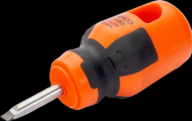 Produktbild Bahco BahcoFIT Schraubendreher für Schlitzschrauben, gerade, mit kurzem Gummigriff, 0,8 mm x 4 mm x 25 mm (Schlitzschrauben)