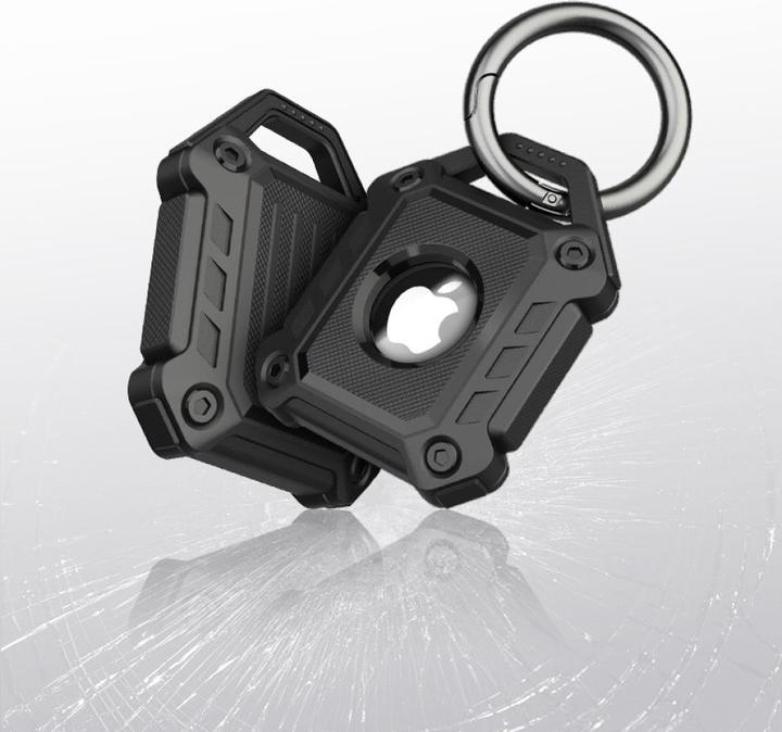Actual product image Screenguard Apple Airtag Rugged Armor Case with Carabiner