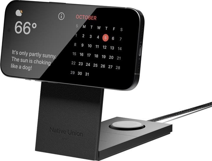 Actual product image Native Union Rise 3-in-1 INT Qi2 Wireless Charger Qi2 15W für drei MagSafe-Geräte (15 W)