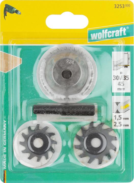 Produktbild wolfcraft wolfcraft 1 Universal-Fräsersatz 3263+64+70+Schaft