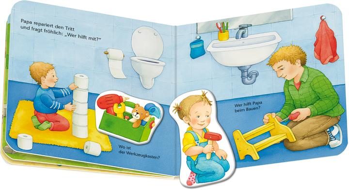Actual product image Ravensburger ministeps: My first magnet book: Who builds what? At home with me (German)
